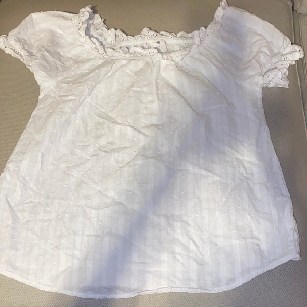 Cute white top blouse